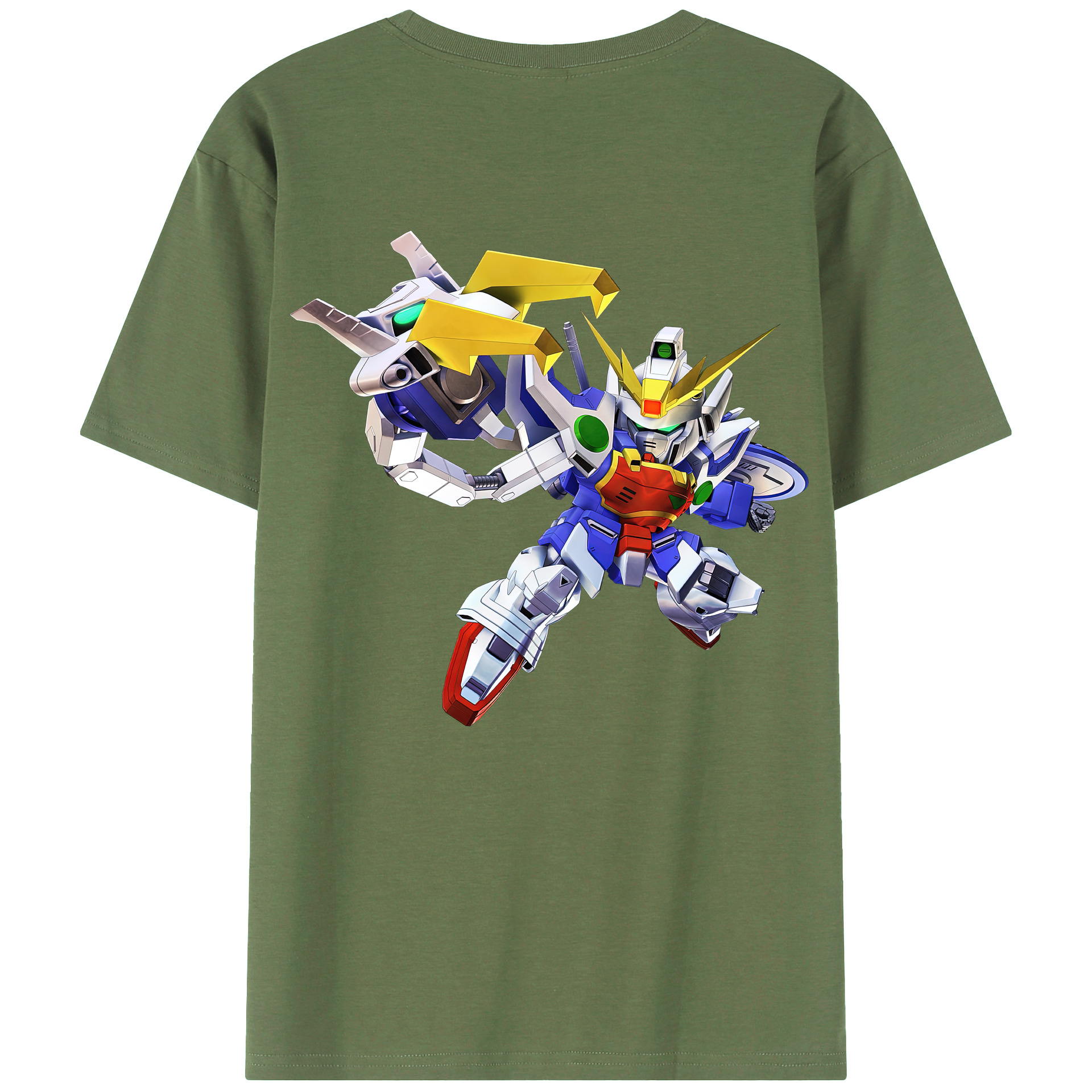 （画像用） 機動戦士ガンダム Mobile Suit Gundam 綿100％ メンズ半袖Tシャツ（バックプリント） 通気性
